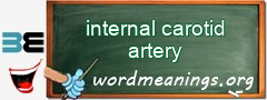 WordMeaning blackboard for internal carotid artery